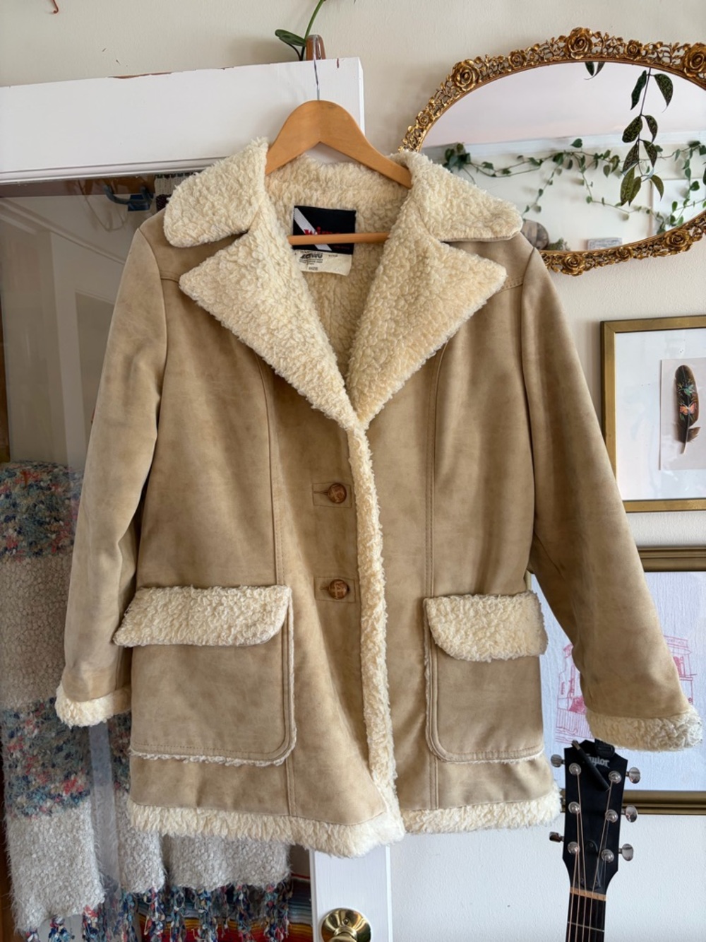 vintage suede penny lane coat by wiman (made in USA)